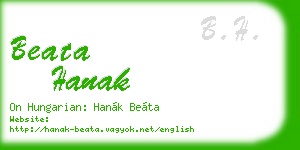 beata hanak business card